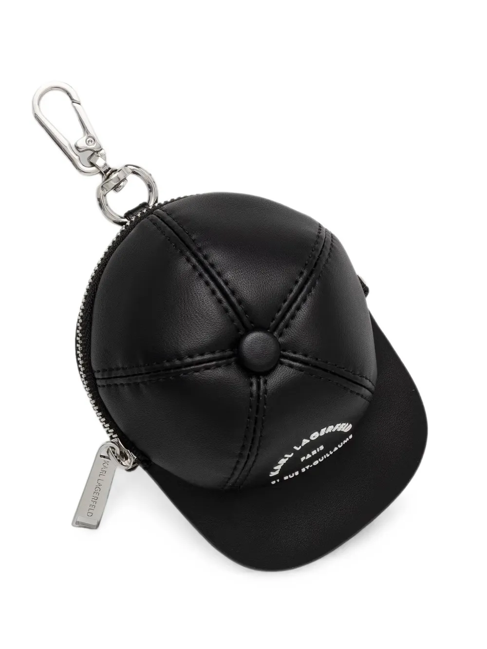 Karl Lagerfeld cap-shaped logo-print keyring