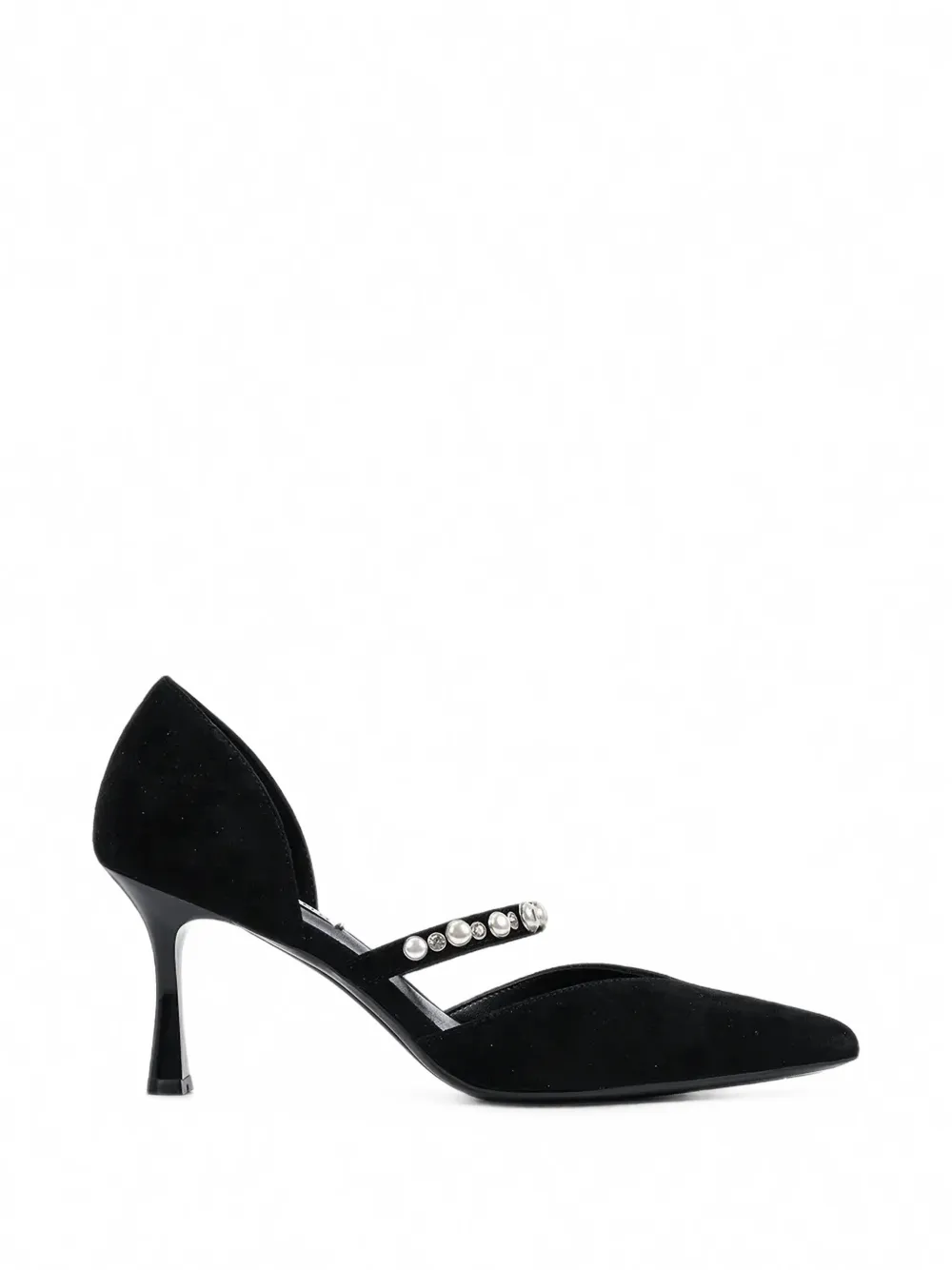 Karl Lagerfeld pearl-embellished pointed-toe pumps