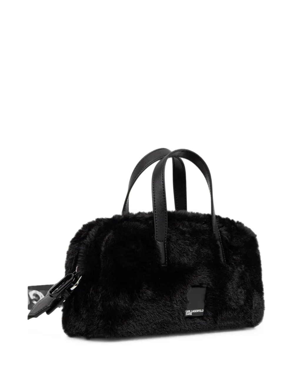 Karl Lagerfeld Box shopper van imitatiebont met logo-plakkaat Zwart