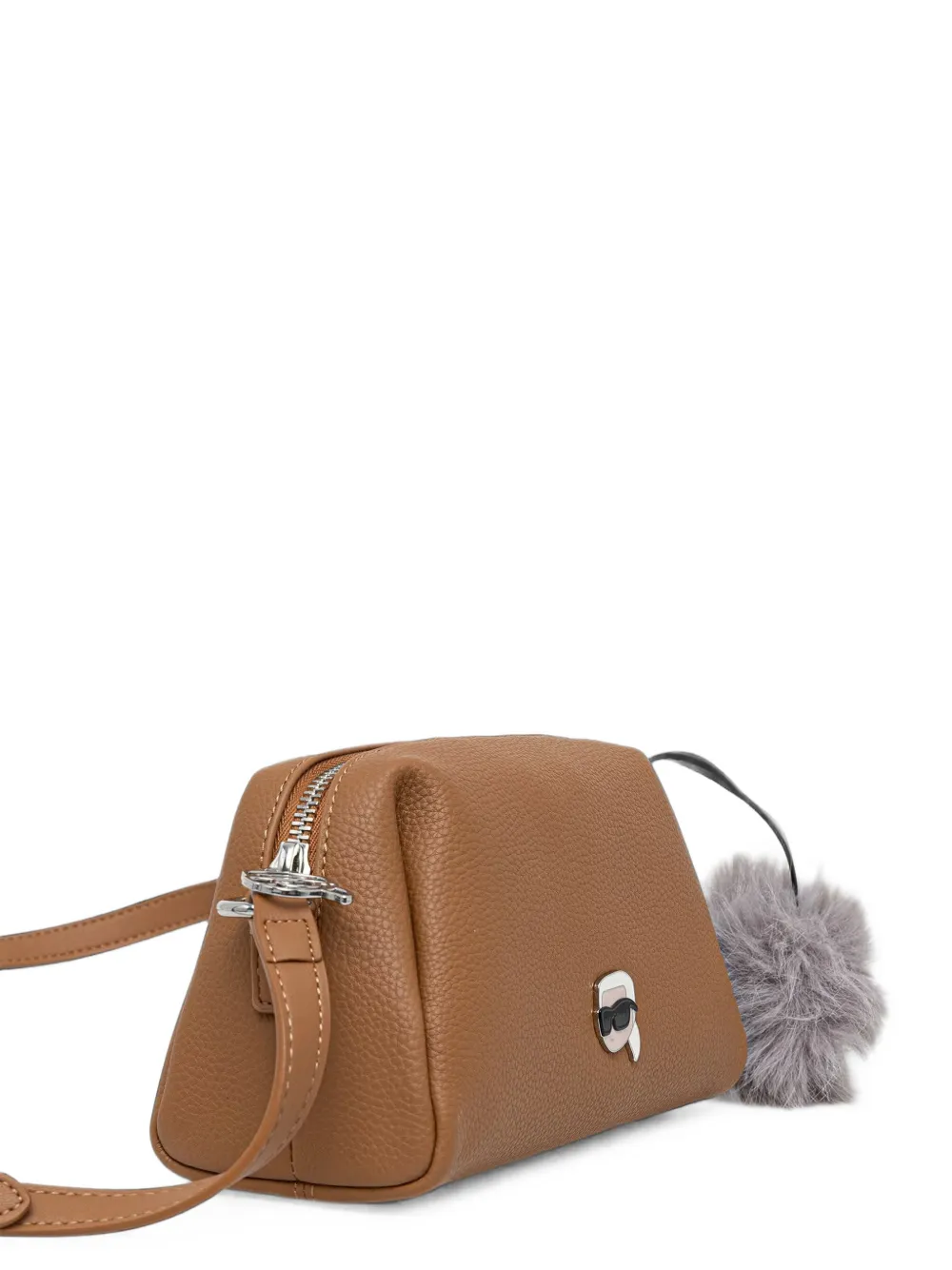 Karl Lagerfeld Schoudertas met pompon Bruin
