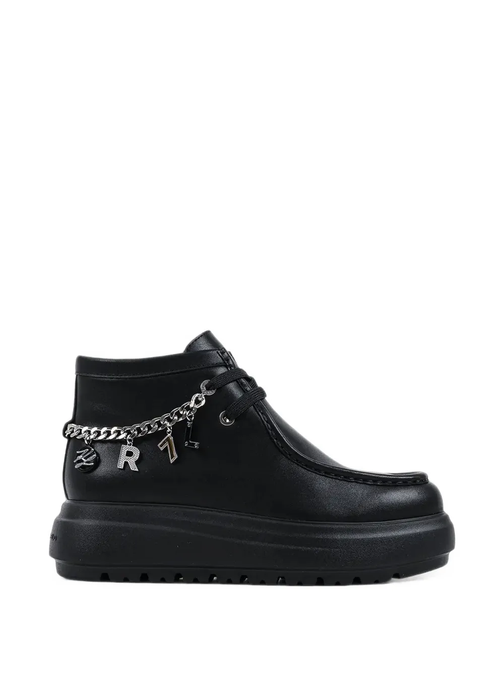 Karl Lagerfeld charm-embellished chain-link ankle boots