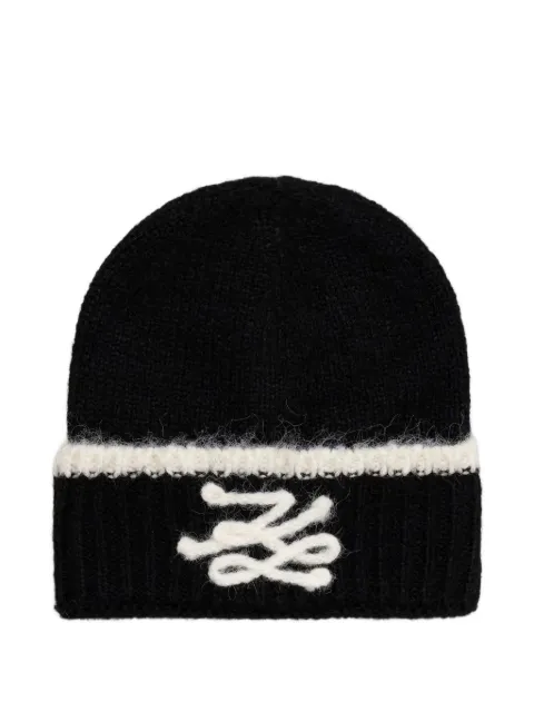 Karl Lagerfeld gorro con logo bordado