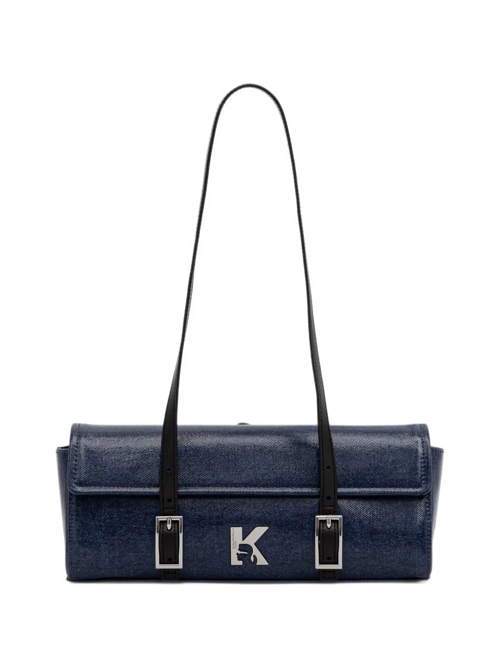 Karl Lagerfeld Jeans buckle-detail K-logo East-West bag Blauw