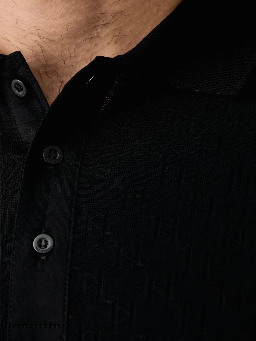 Karl Lagerfeld Poloshirt met lange mouwen Zwart