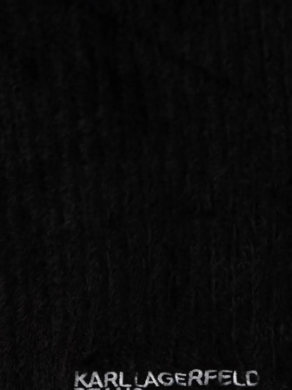 Karl Lagerfeld Jeans Sjaal met geborduurd logo en geborstelde afwerking Zwart