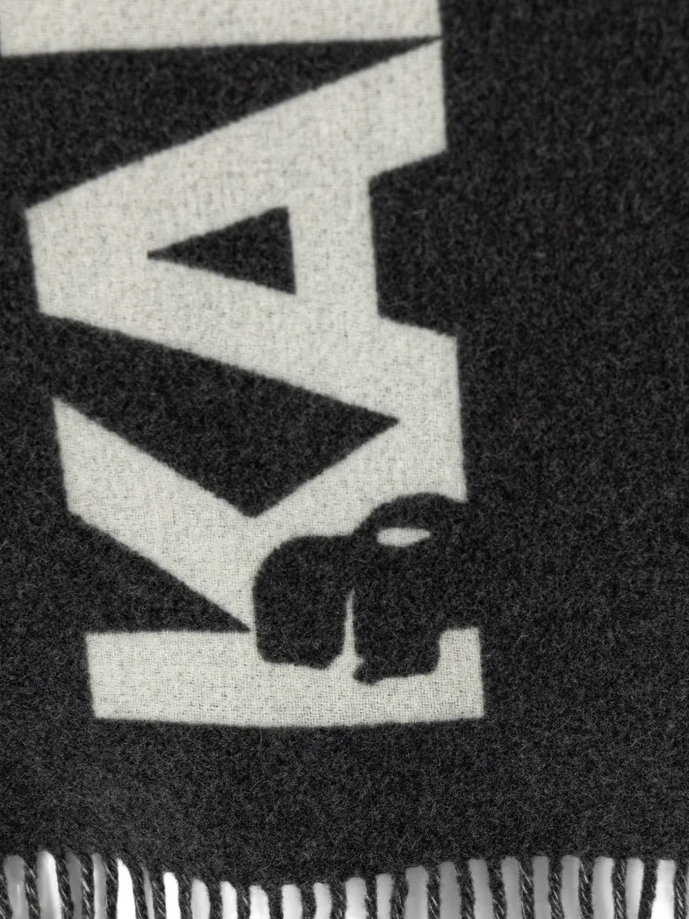 Karl Lagerfeld Sjaal met logo-intarsia Grijs