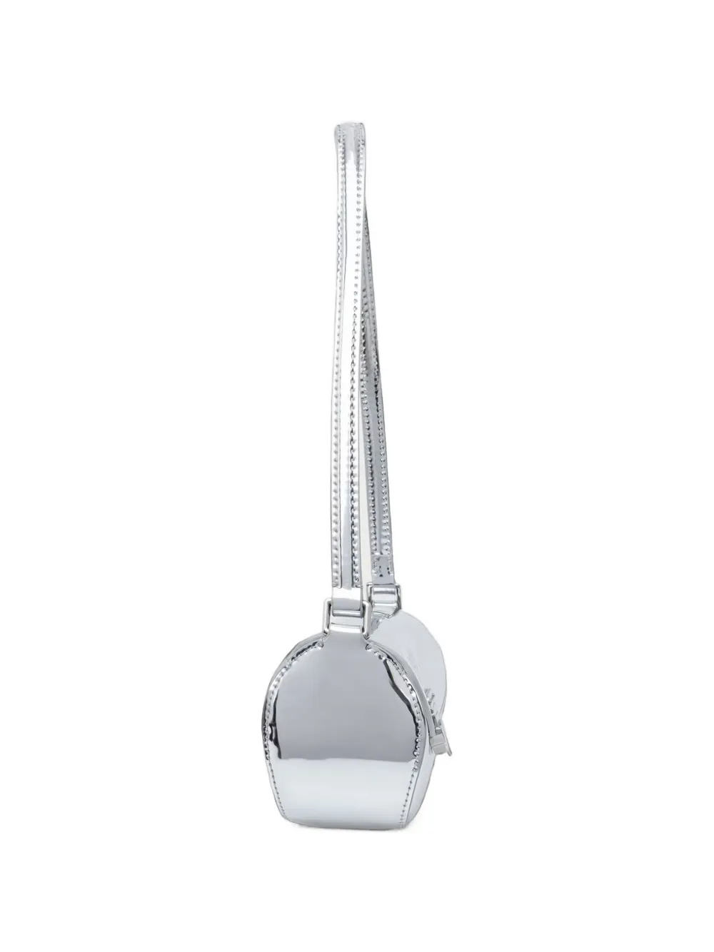 Karl Lagerfeld Schoudertas met metallic-effect en logo-plakkaat Zilver