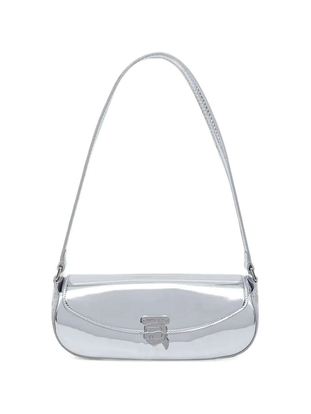 Karl Lagerfeld metallic-effect logo-plaque shoulder bag