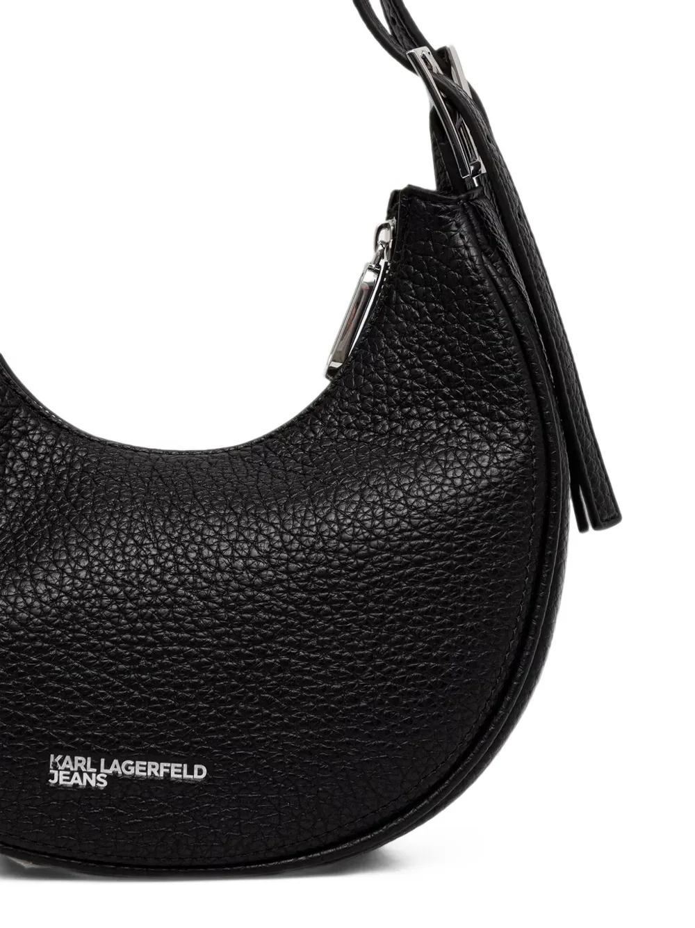 Karl Lagerfeld Jeans logo-plaque grained-leather tote bag Zwart