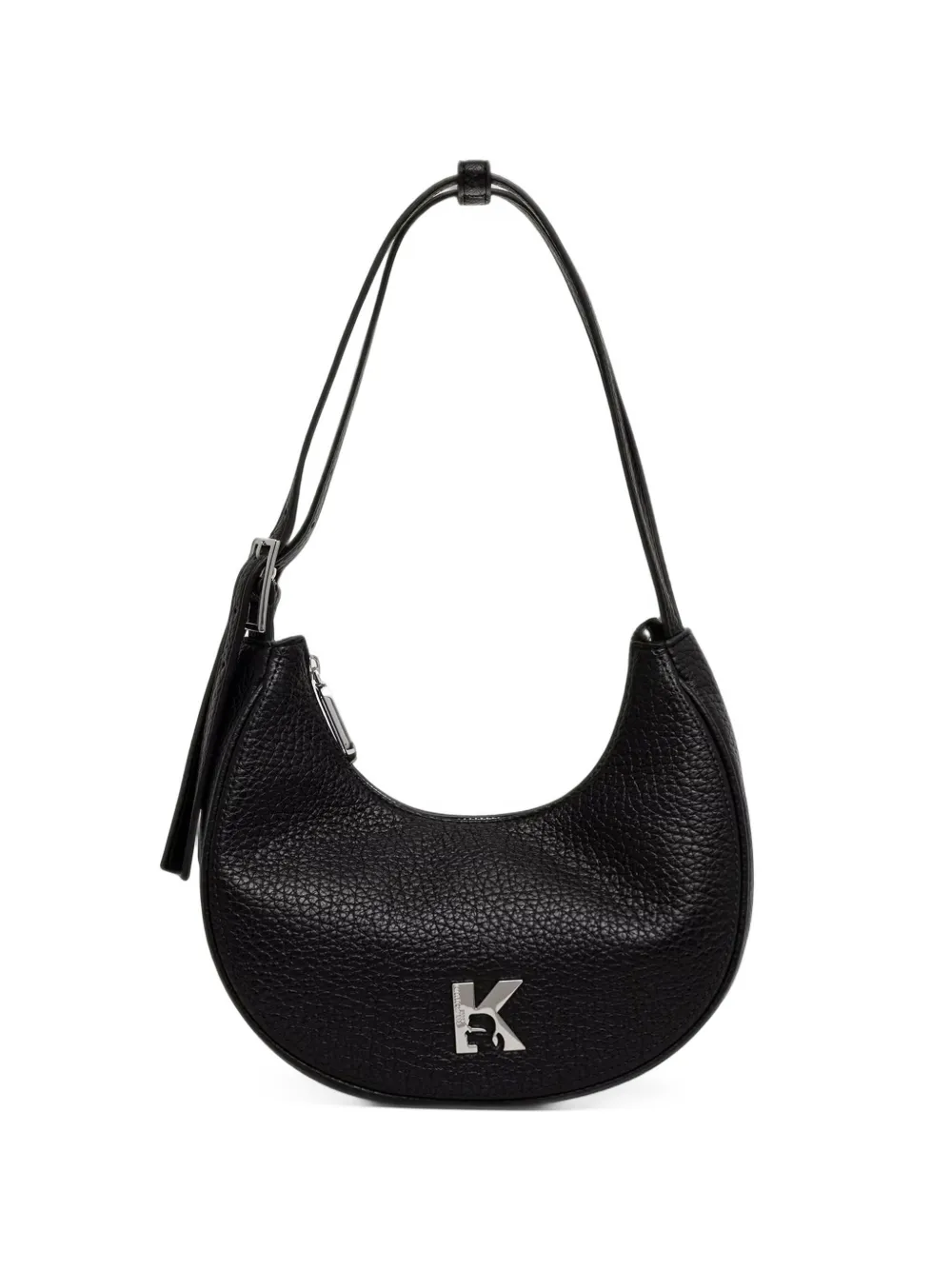 Karl Lagerfeld Jeans logo-plaque grained-leather tote bag Zwart