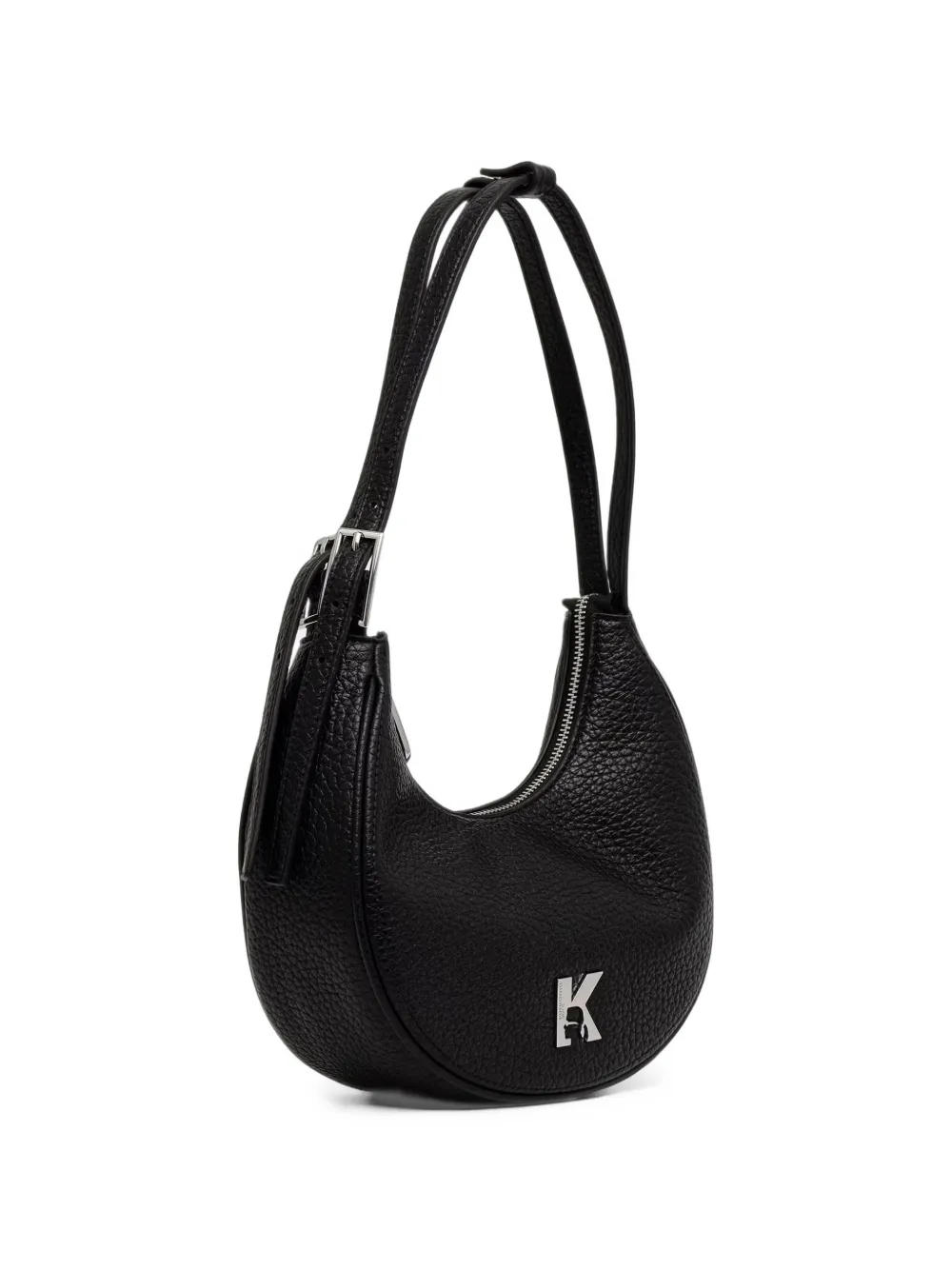Karl Lagerfeld Jeans logo-plaque grained-leather tote bag Zwart