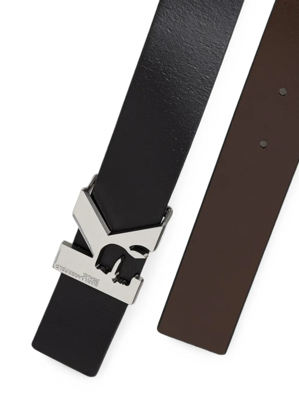 Karl Lagerfeld Jeans Omkeerbare riem met K-patroon Zwart