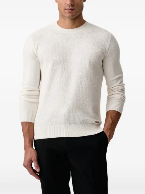 Karl Lagerfeld waffle-knit crew-neck sweater