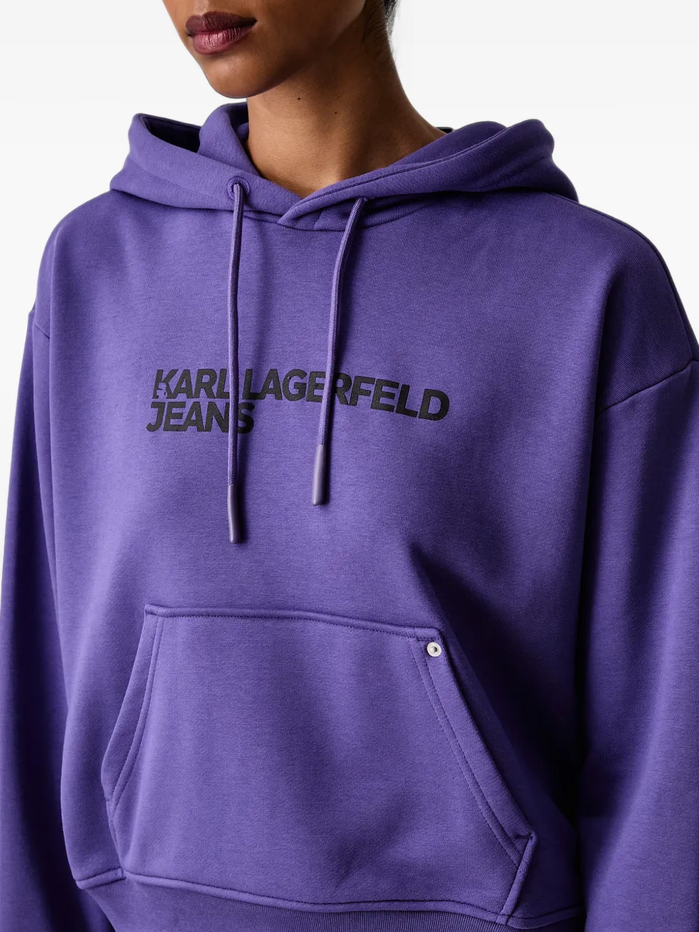 Karl Lagerfeld Jeans Hoodie met logoprint Paars