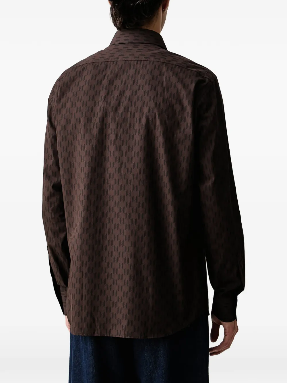 Karl Lagerfeld Overhemd met print Bruin