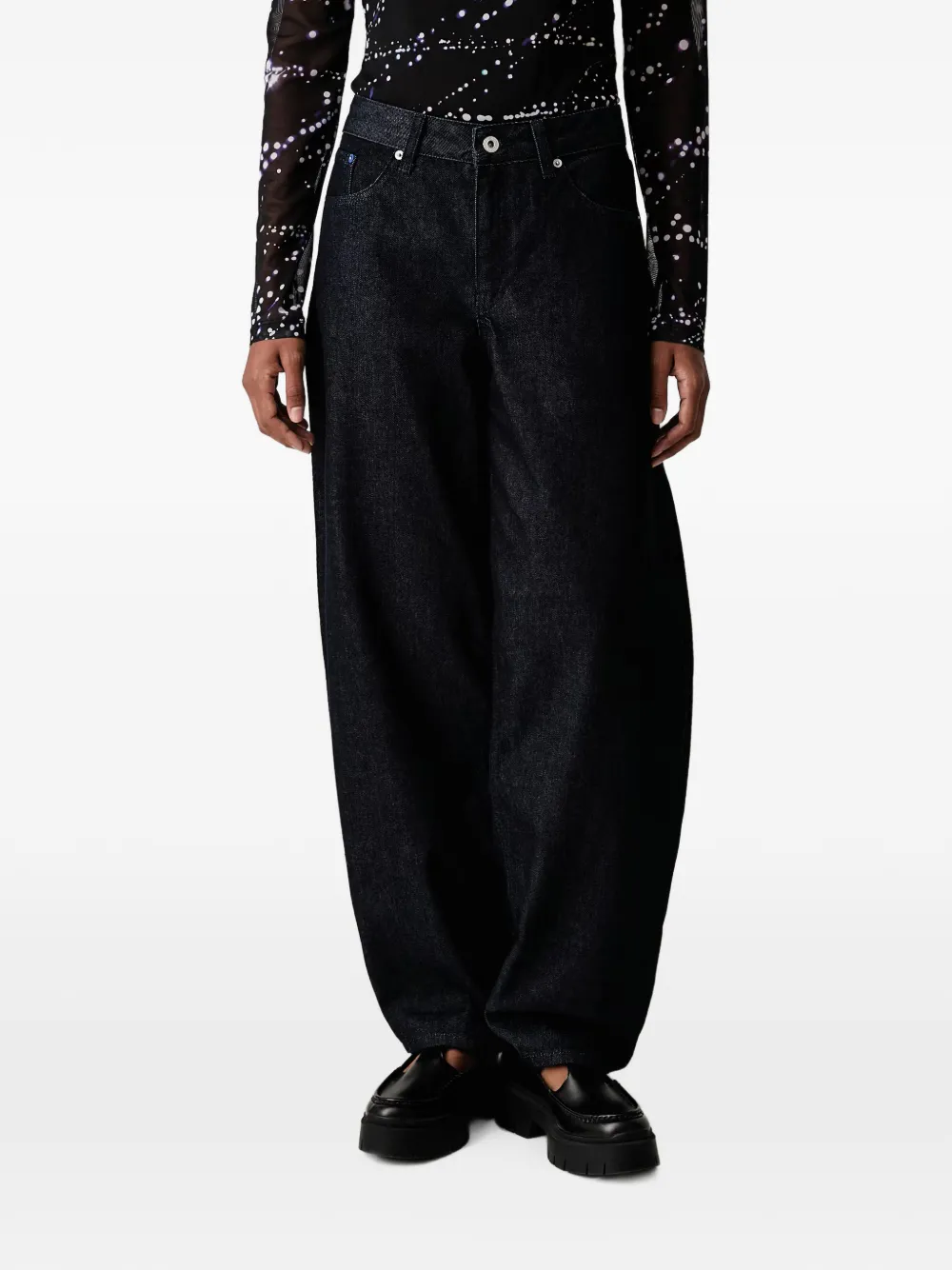 Karl Lagerfeld Jeans tapered wide-leg jeans