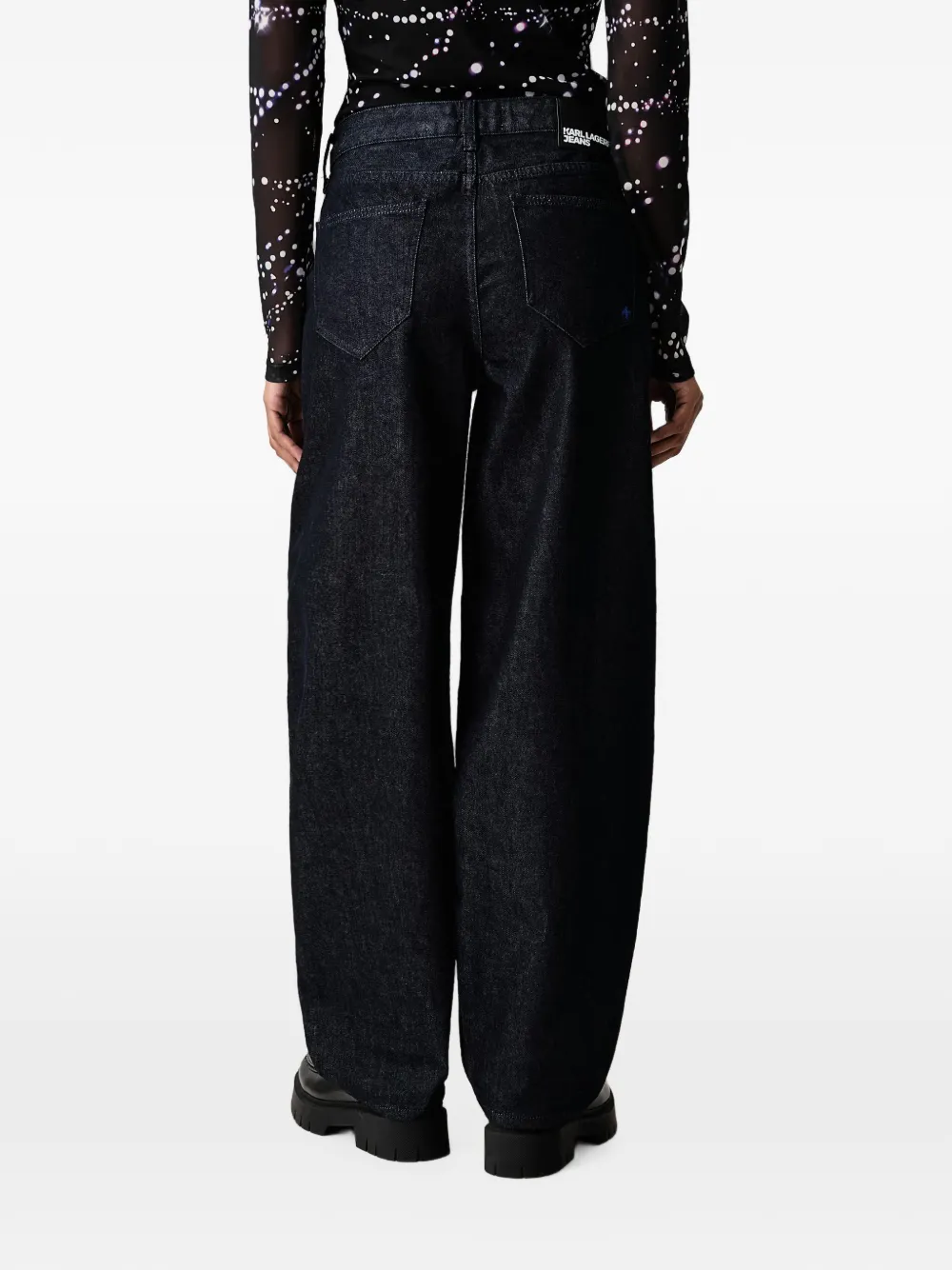 Karl Lagerfeld Jeans met wijde toelopende pijpen Blauw