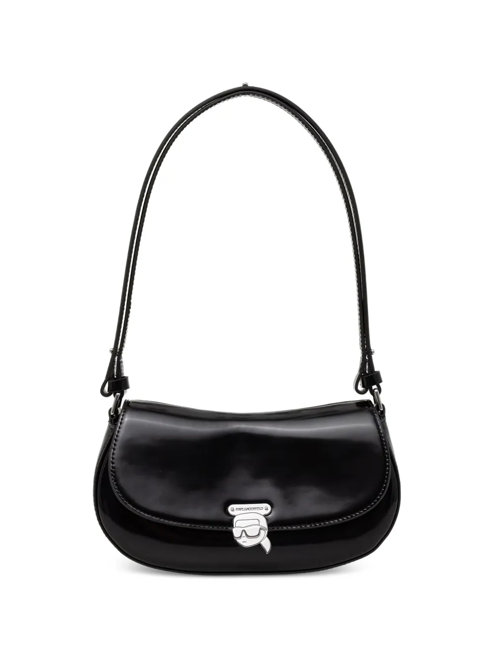 Karl Lagerfeld logo-plaque shoulder bag - Nero