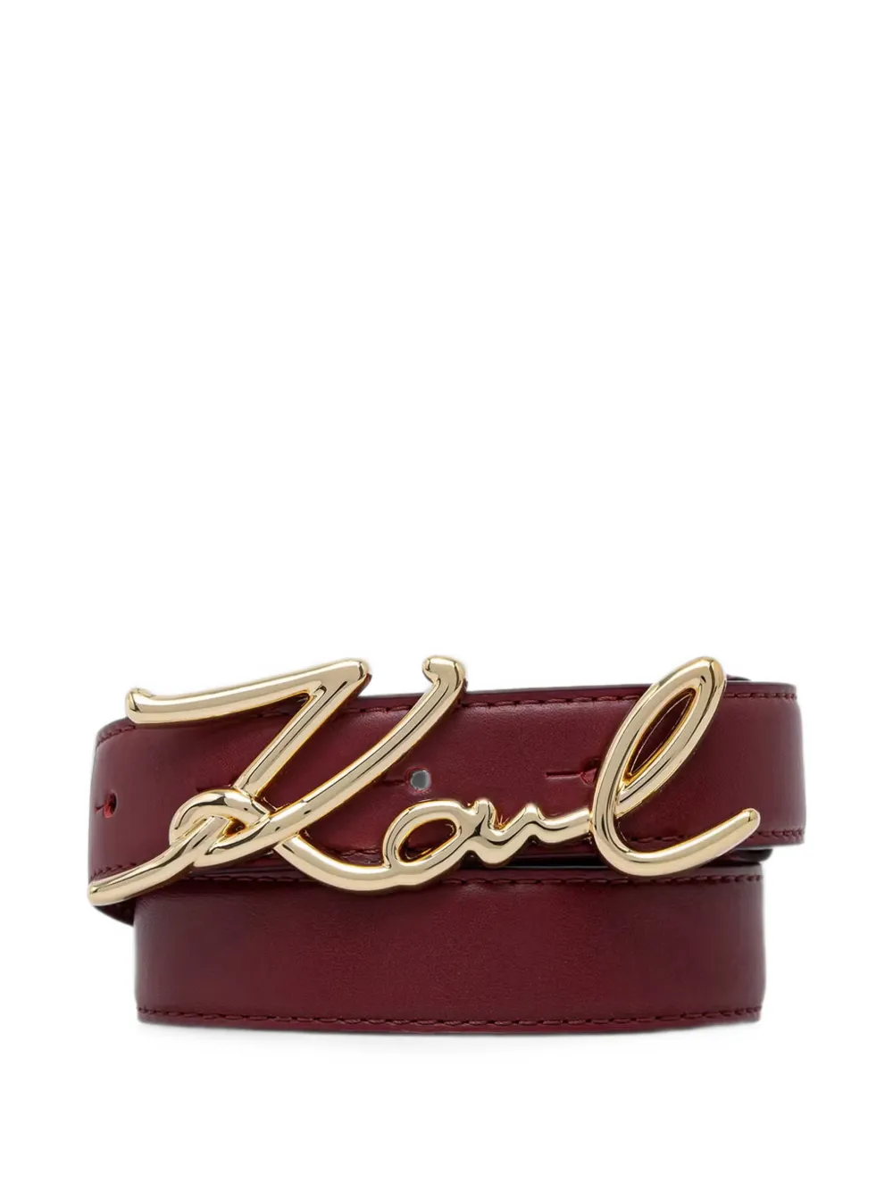 Karl Lagerfeld K/Signature leather belt - Rosso