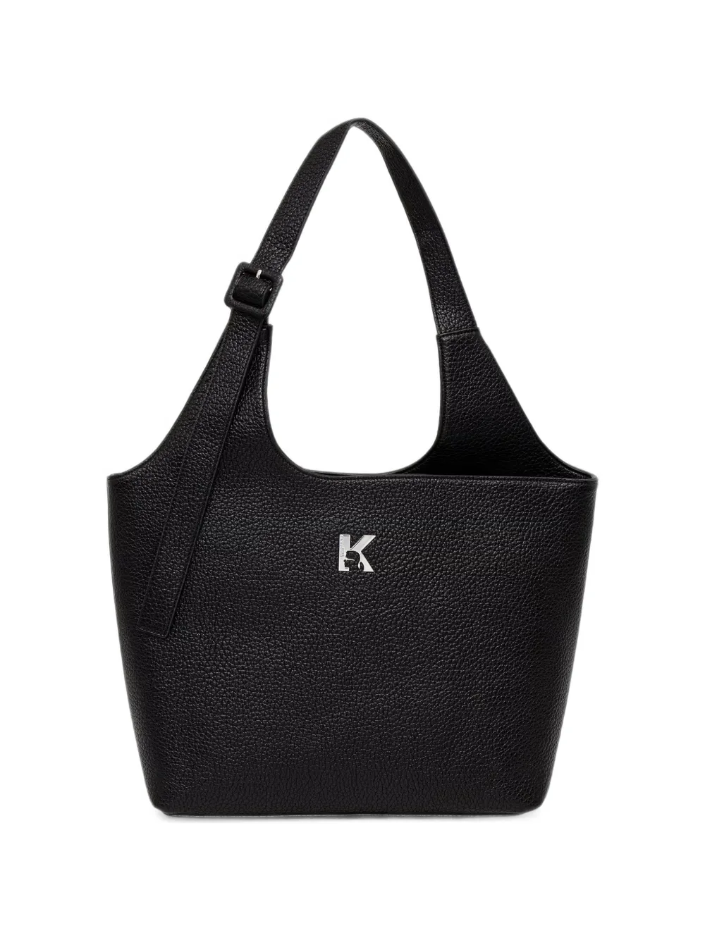 Karl Lagerfeld Jeans logo-plaque pebbled-effect tote bag