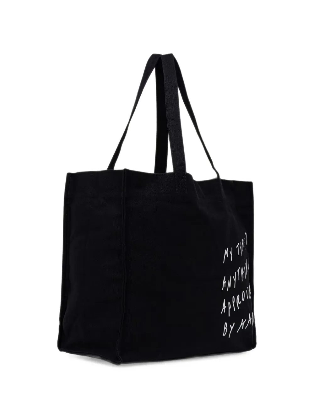 Karl Lagerfeld Jeans Pietro Terzini shopper met tekst-print Zwart