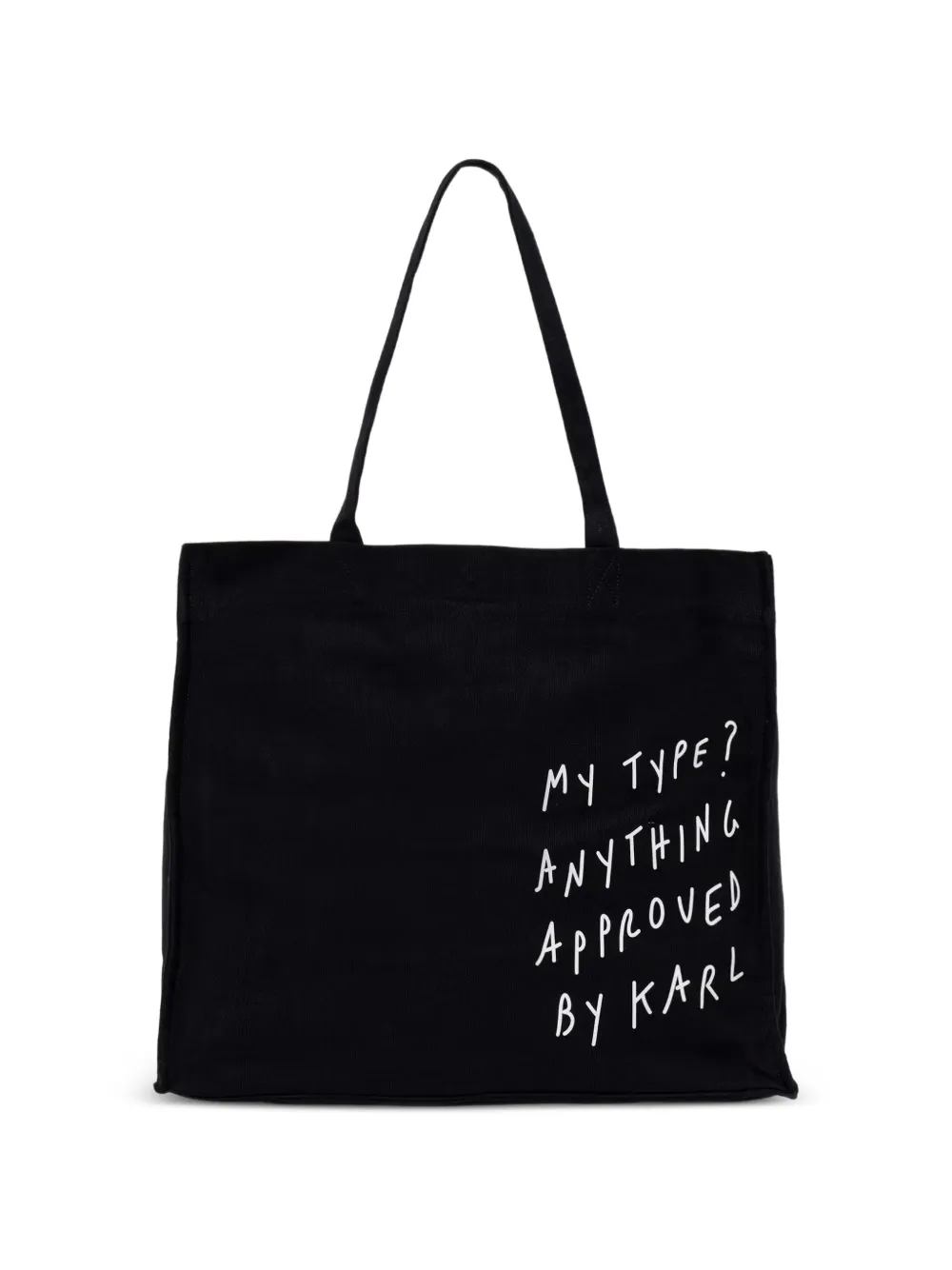 Karl Lagerfeld Jeans Pietro Terzini slogan-print tote bag - Nero