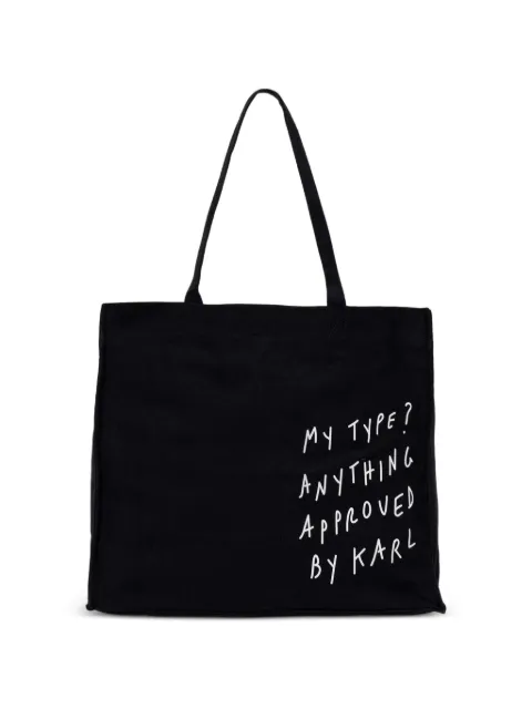 Karl Lagerfeld Jeans Pietro Terzini slogan-print tote bag