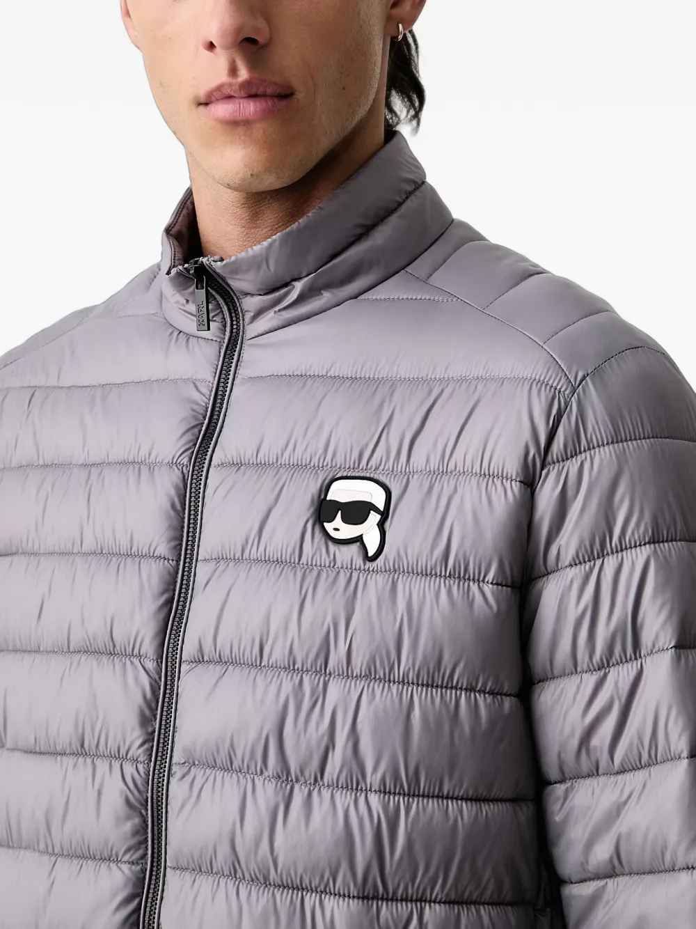 Karl Lagerfeld Ikonik gewatteerd jack Grijs