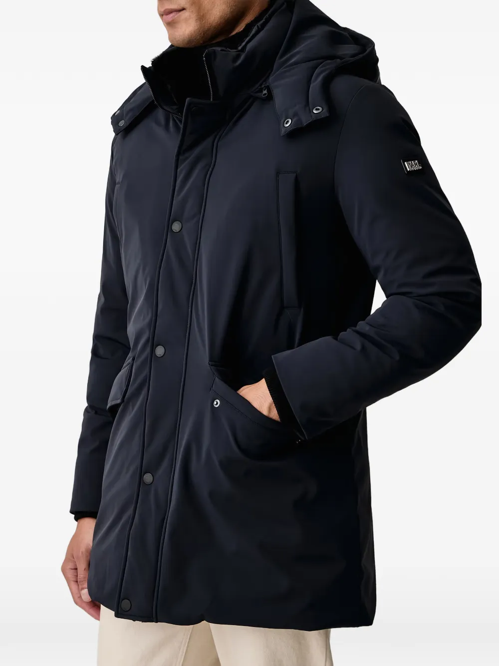 Karl Lagerfeld Jack met logoplakkaat Blauw