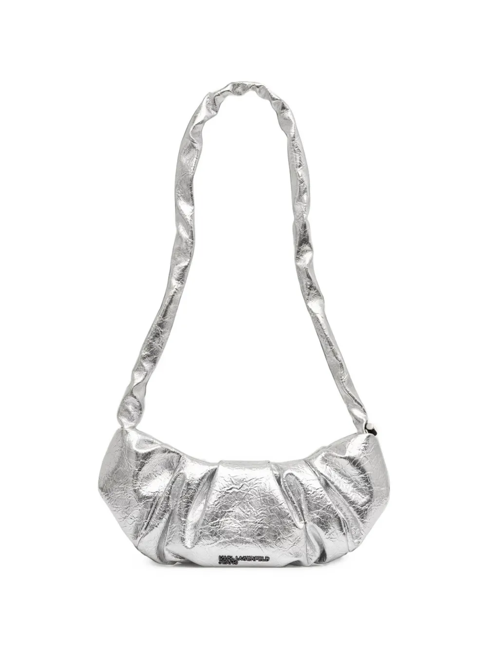 Karl Lagerfeld Jeans metallic-effect ruched shoulder bag