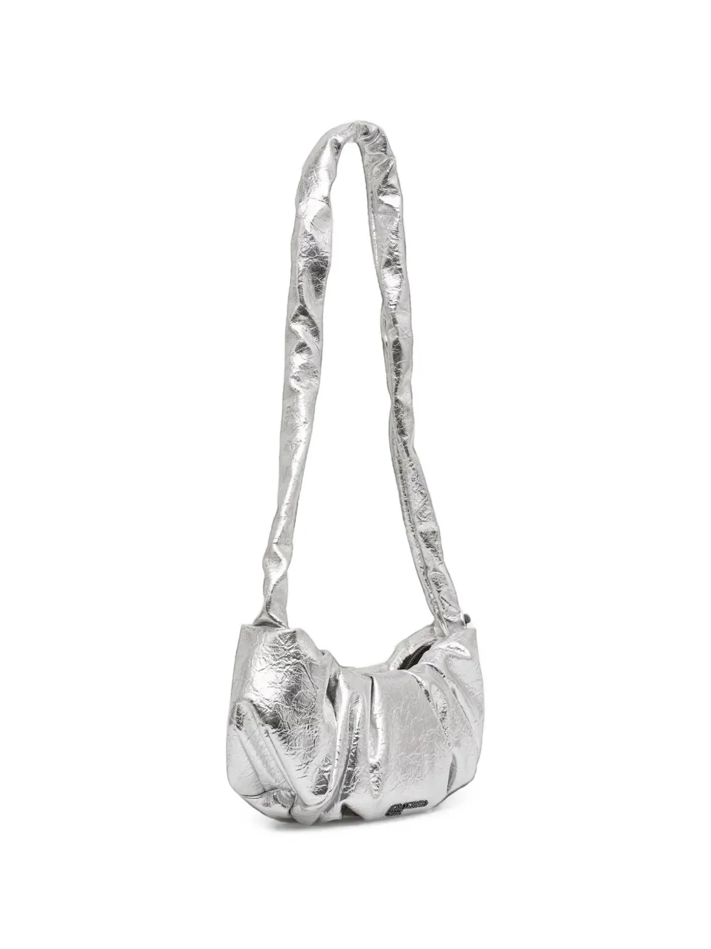 Karl Lagerfeld Jeans Gesmockte schoudertas met metallic-effect Zilver