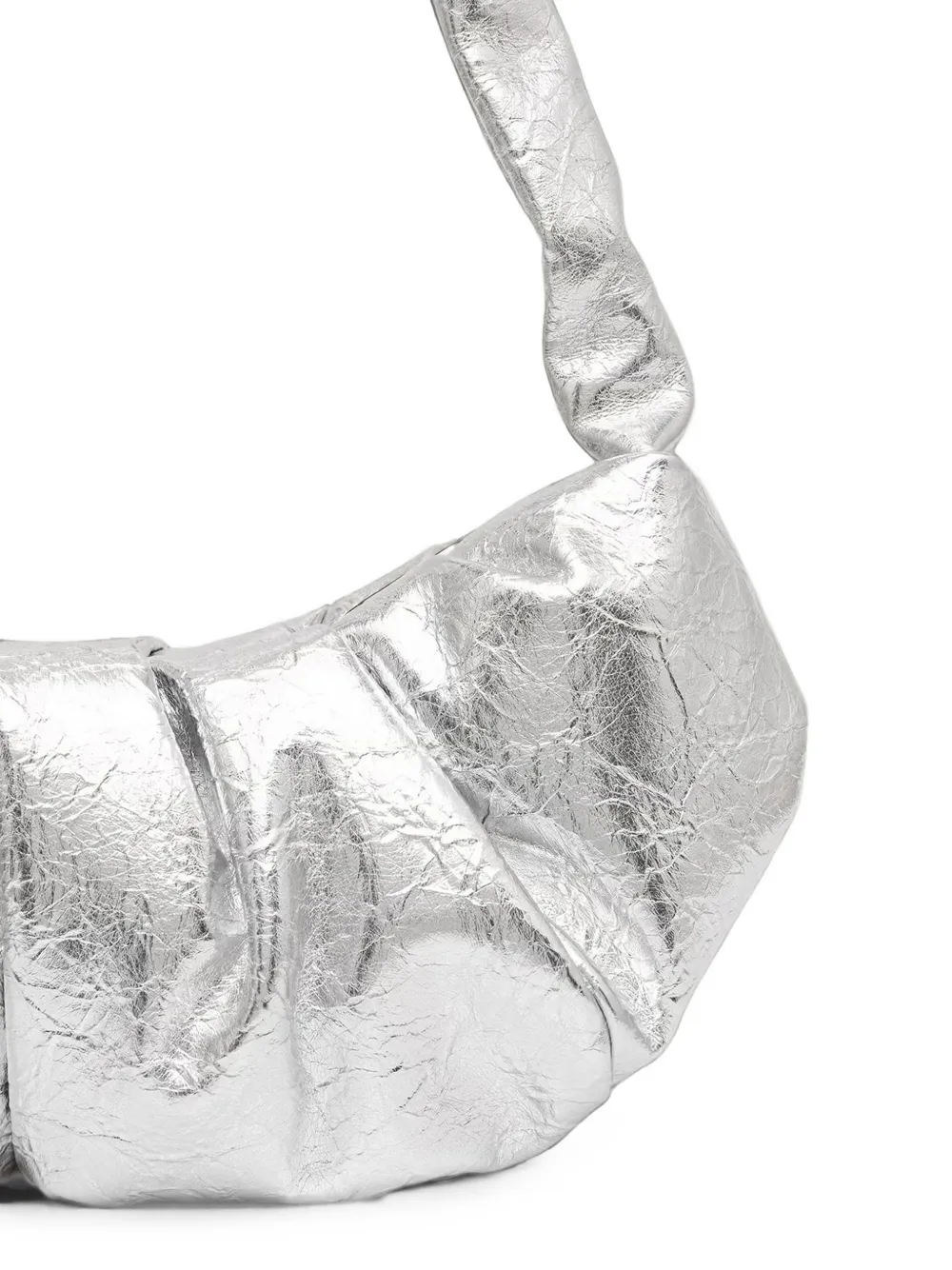 Karl Lagerfeld Jeans Gesmockte schoudertas met metallic-effect Zilver