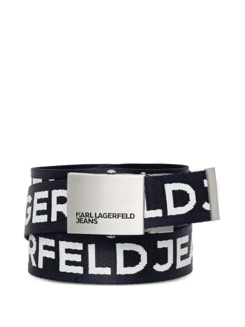 Karl Lagerfeld Jeans ceinture à logo en jacquard et boucle