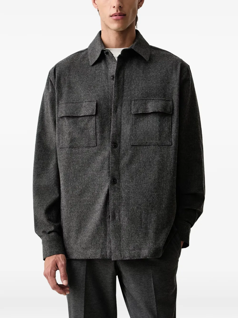 Karl Lagerfeld flap-pocket shirt