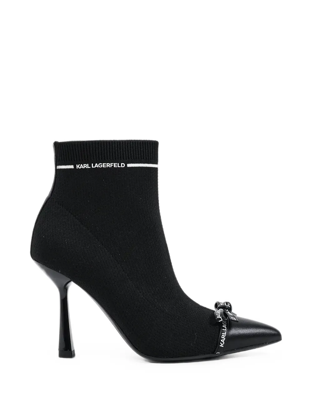 Karl Lagerfeld bow-detail sock boots