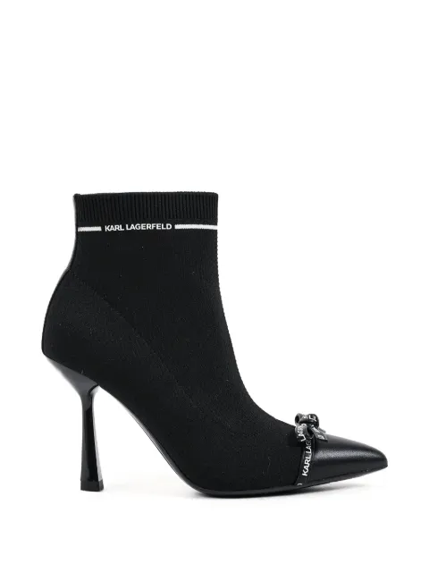 Karl Lagerfeld bow-detail sock boots