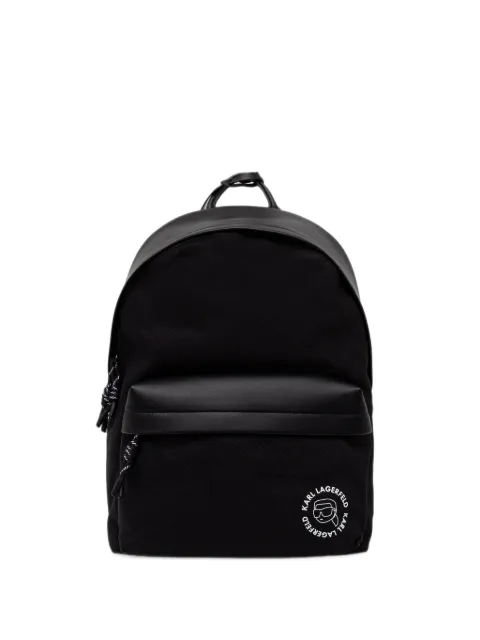 Karl Lagerfeld logo-print panelled backpack