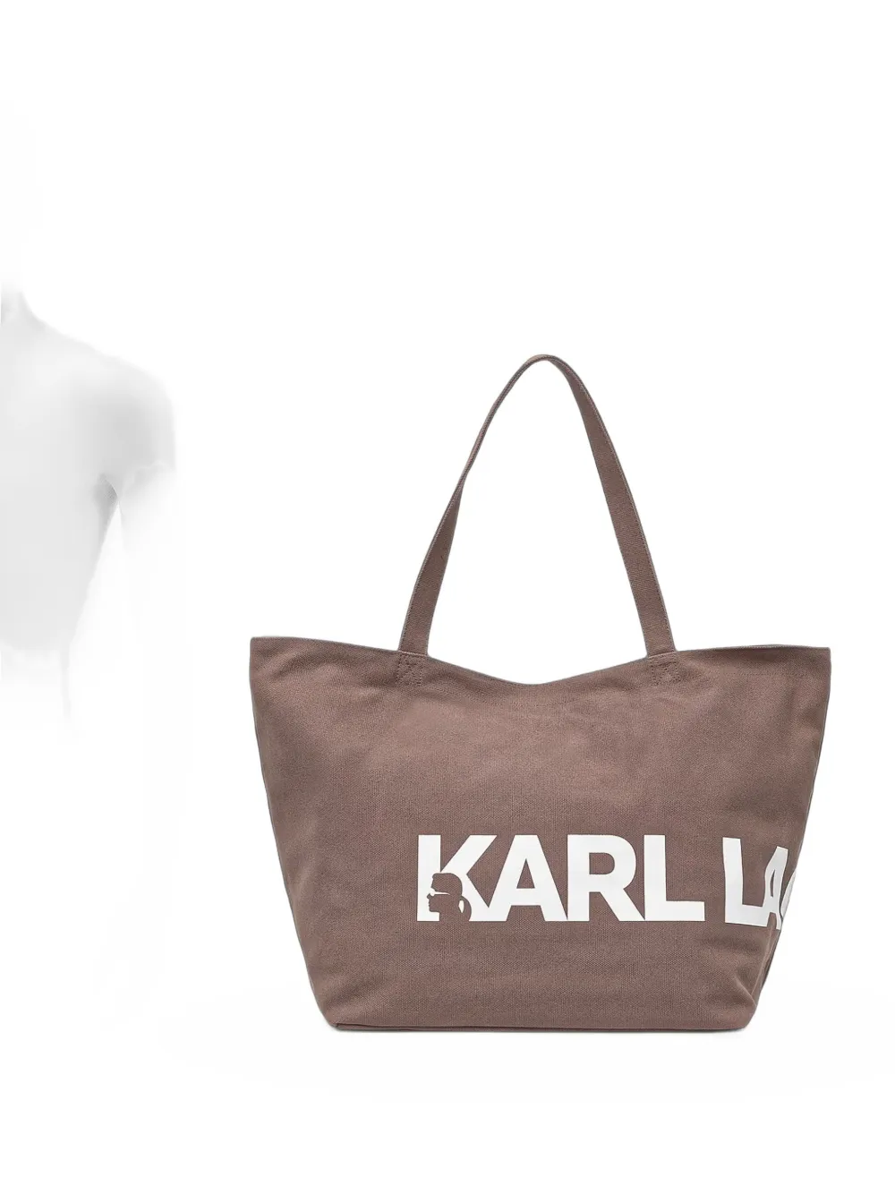 Karl Lagerfeld Shopper met logoprint Bruin