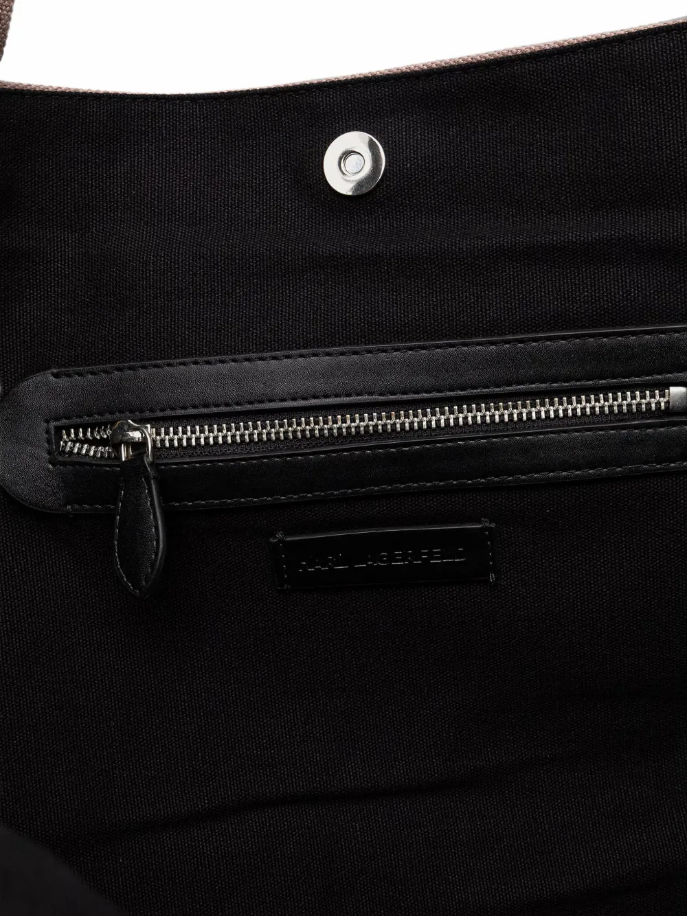 Karl Lagerfeld Shopper met logoprint Bruin