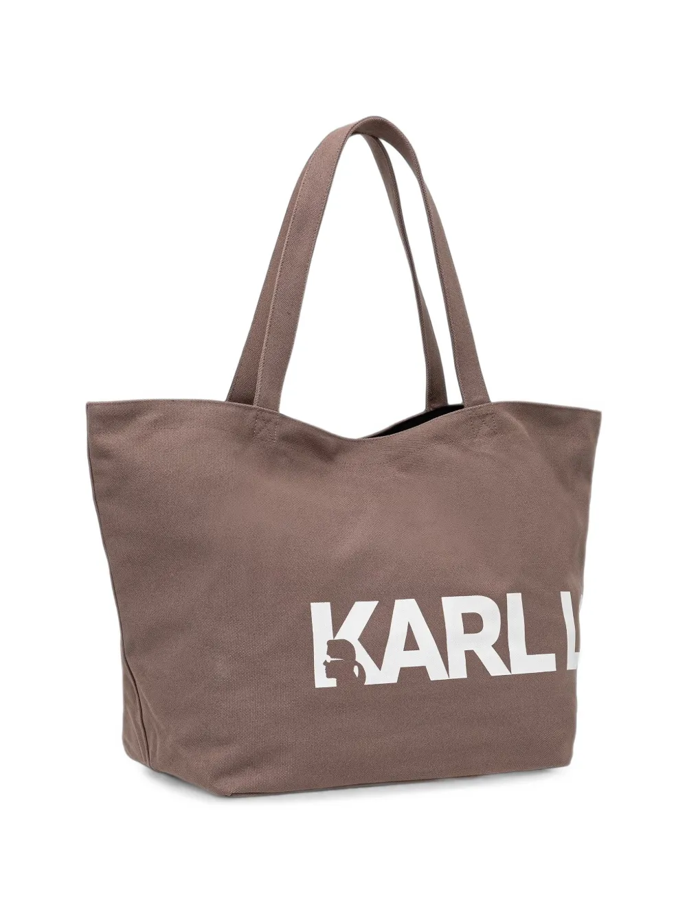 Karl Lagerfeld Shopper met logoprint Bruin