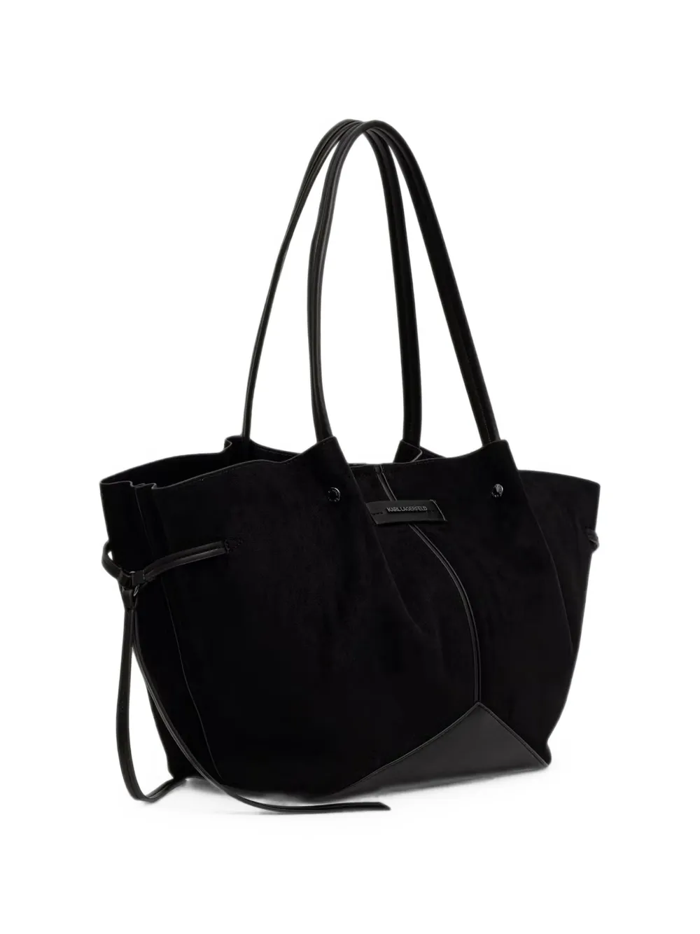 Karl Lagerfeld Shopper met logoplakkaat Zwart