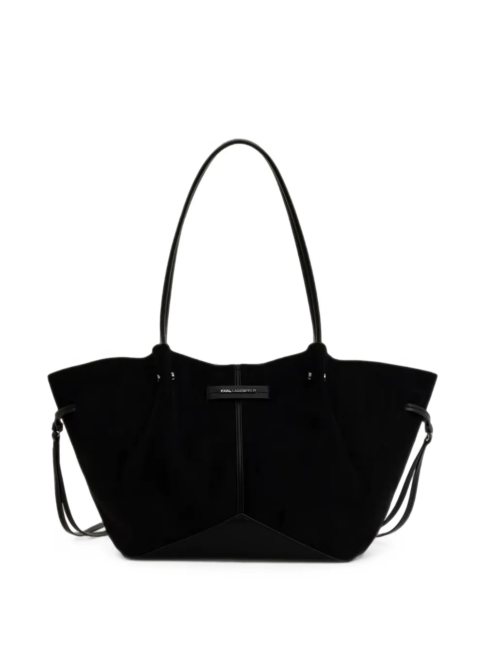 Karl Lagerfeld Shopper met logoplakkaat Zwart