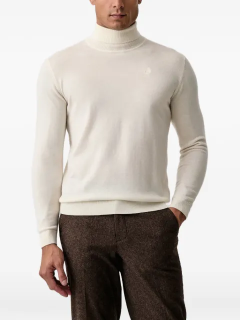 Karl Lagerfeld roll-neck logo-embroidered sweater