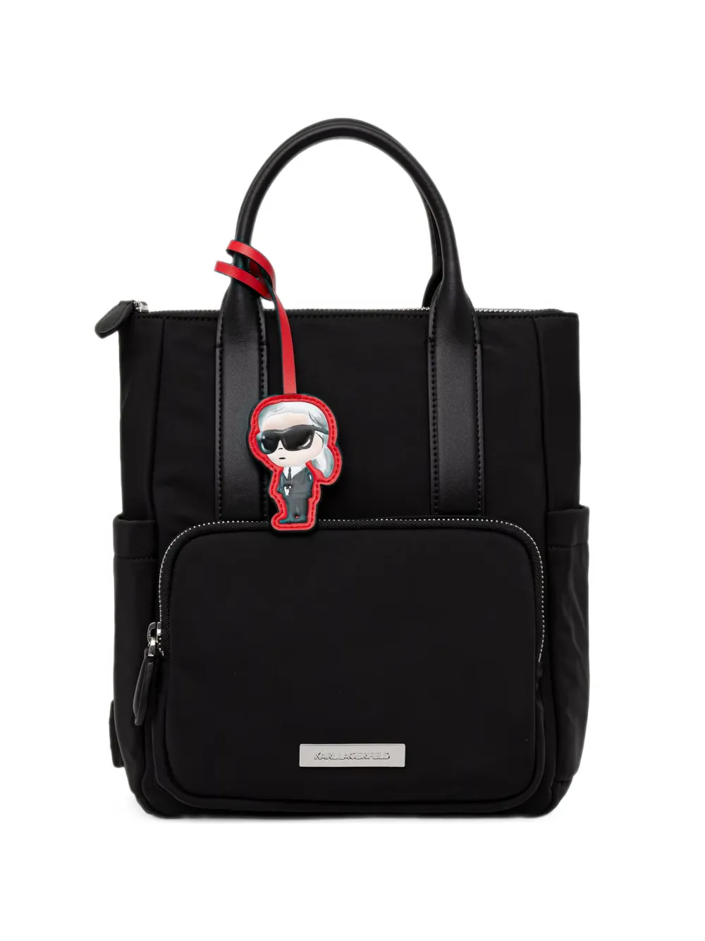 Karl Lagerfeld logo-plaque Ikonik charm backpack