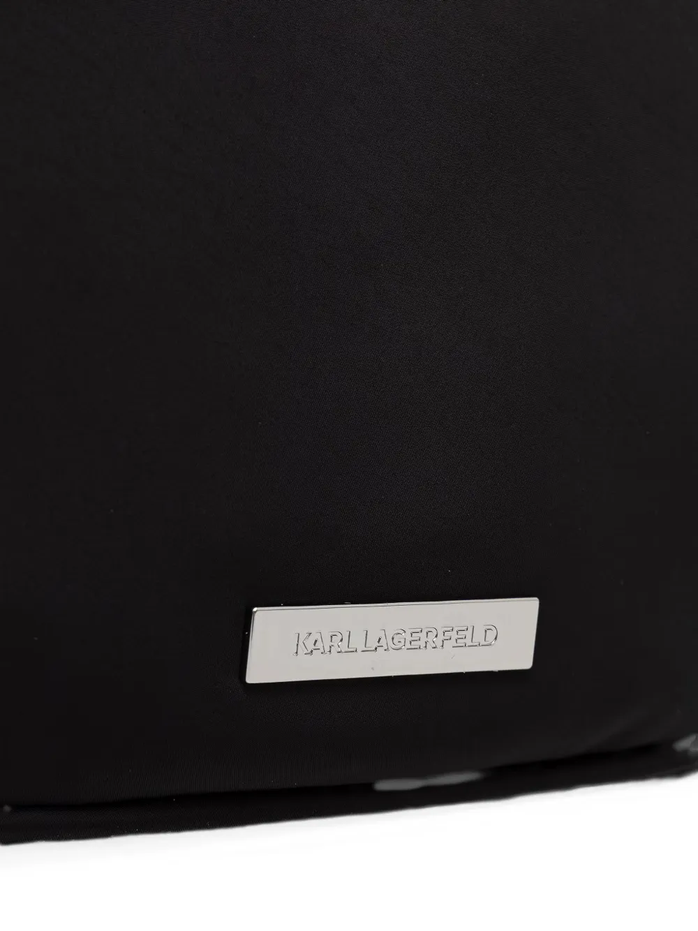 Karl Lagerfeld Ikonik rugzak met logo-plakkaat en bedel Zwart
