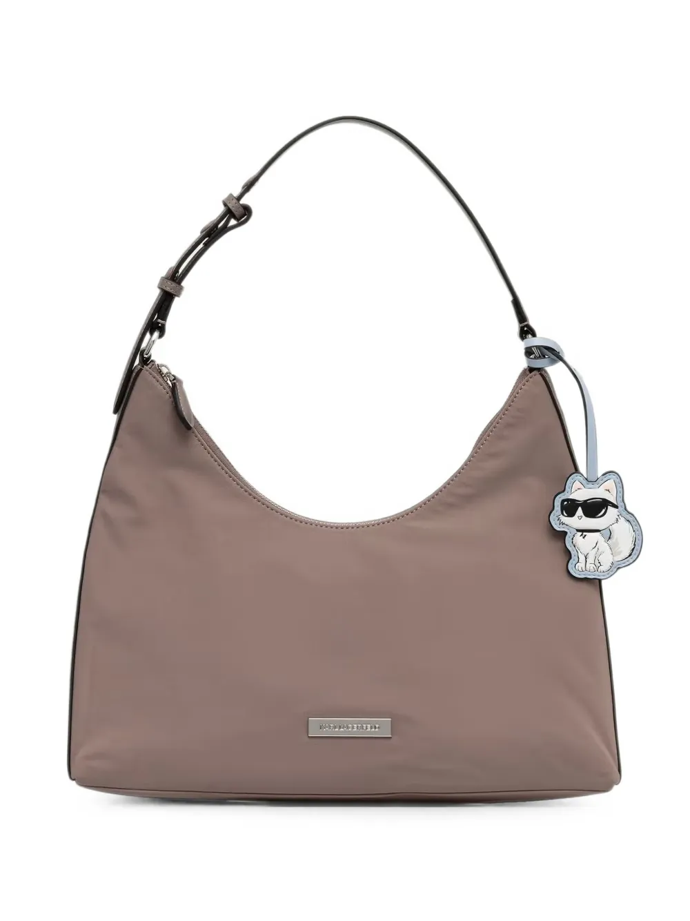 Karl Lagerfeld Choupette-charm logo-plaque shoulder bag
