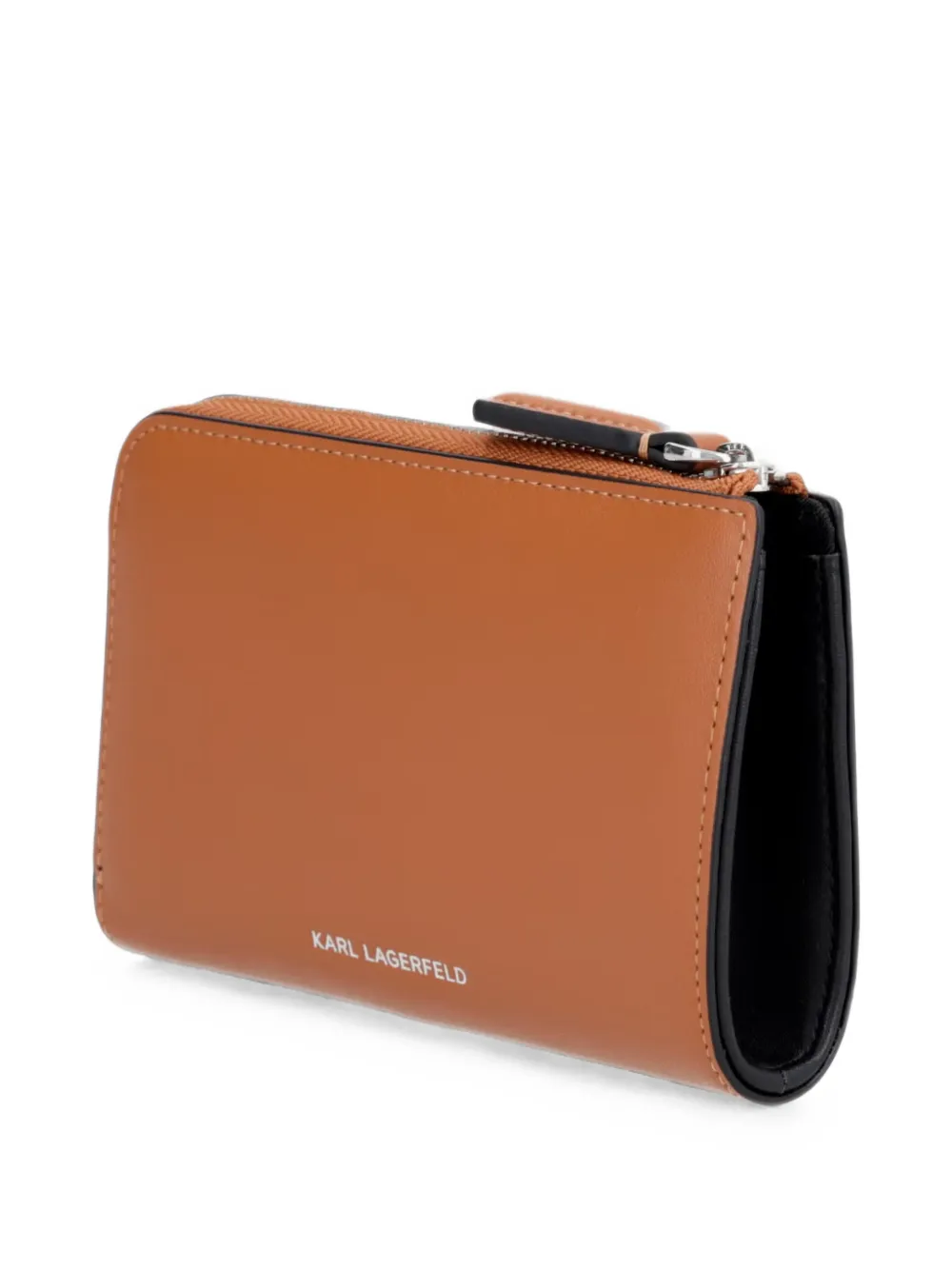 Karl Lagerfeld logo-print zip-around wallet Bruin