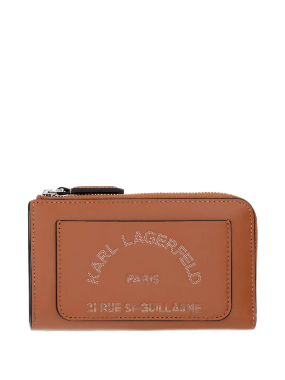 Karl Lagerfeld logo-print zip-around wallet