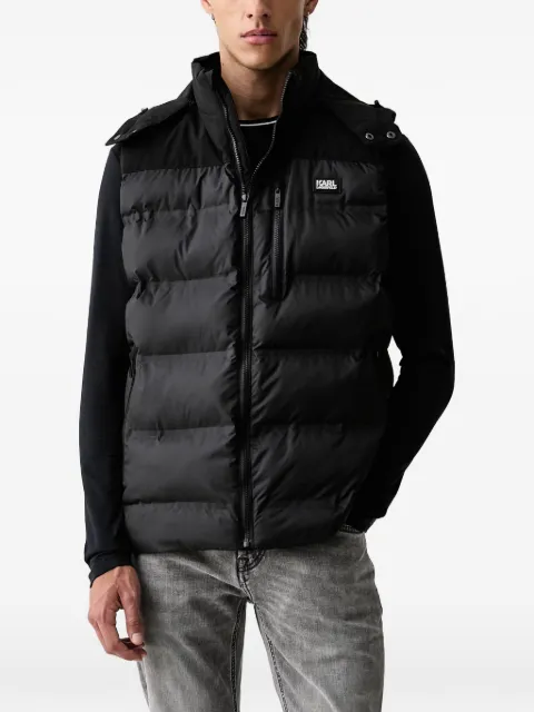 Karl Lagerfeld quilted hooded gilet