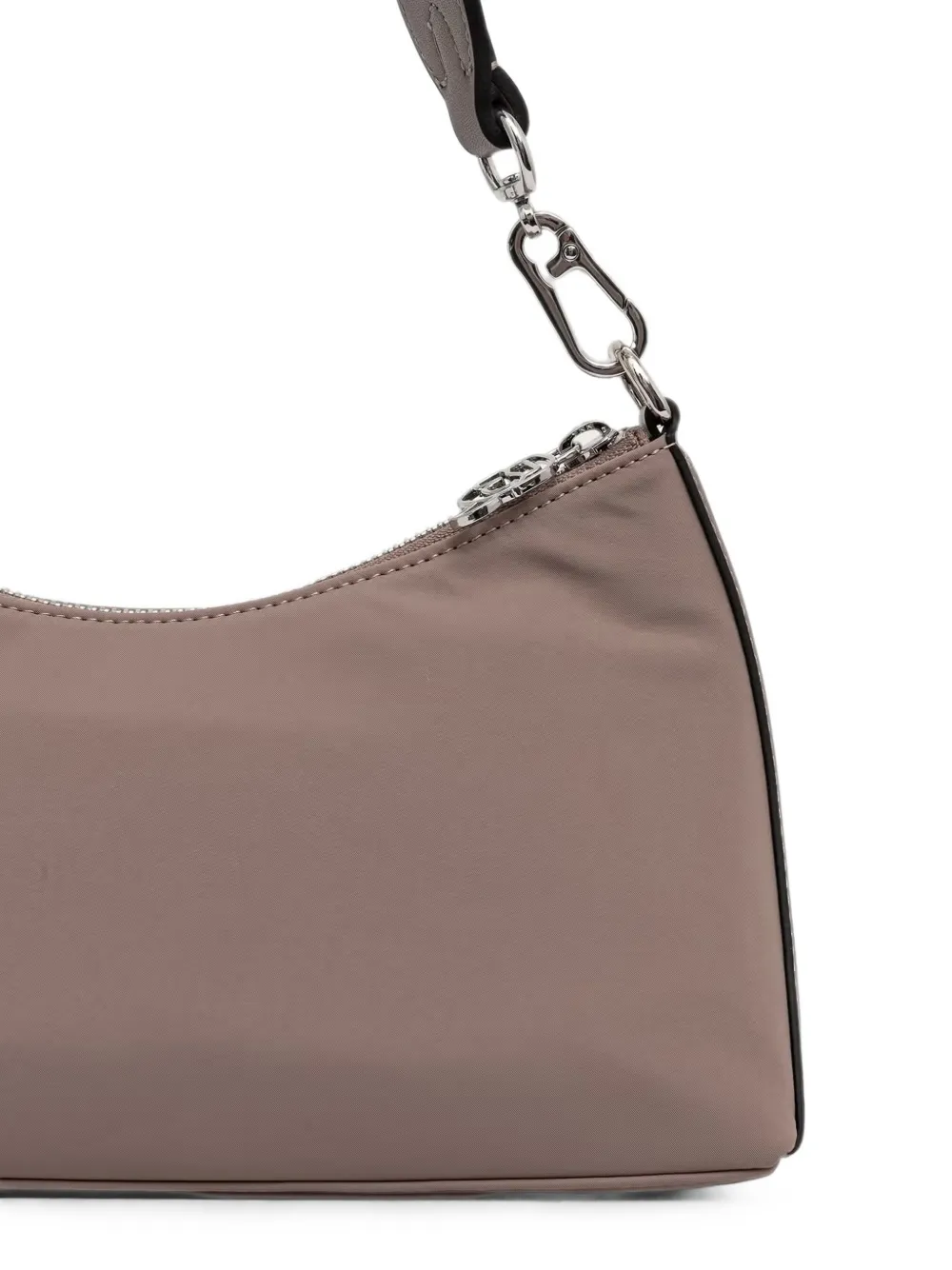 Karl Lagerfeld Schoudertas met Choupette-bedel en logo-plakkaat Beige
